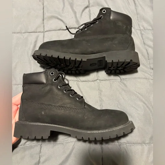 TIMBERLAND YOUTH Black Premium Waterproof Boots Size 3 Youth
